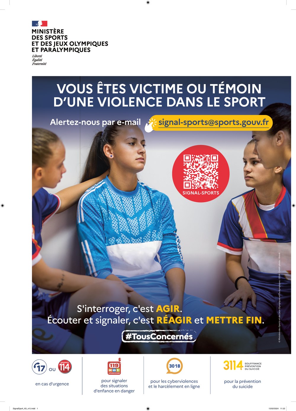 Affiche SignalSports — victime ou témoin d'une violence dans le sport